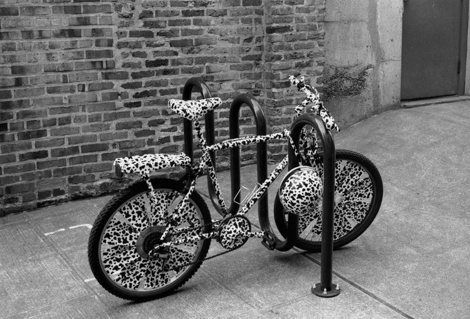 A spotted bike that was seen near Pike Place Market in Seattle